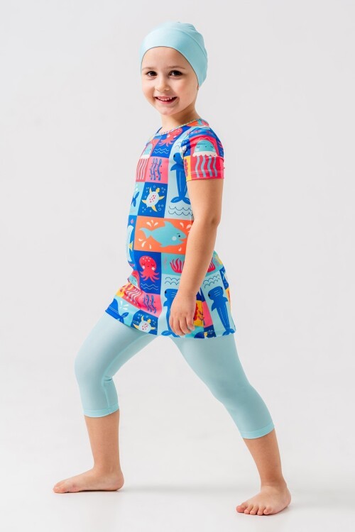 Lonas Kısa Kollu Taytlı Tesettür Mayo 1913