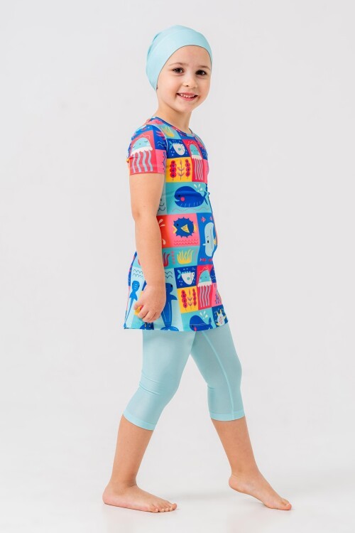 Lonas Kısa Kollu Taytlı Tesettür Mayo 1913