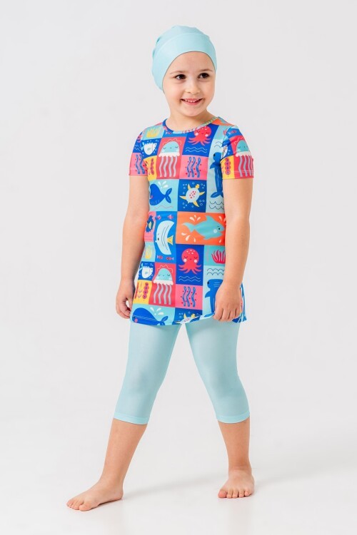 Lonas Kısa Kollu Taytlı Tesettür Mayo 1913