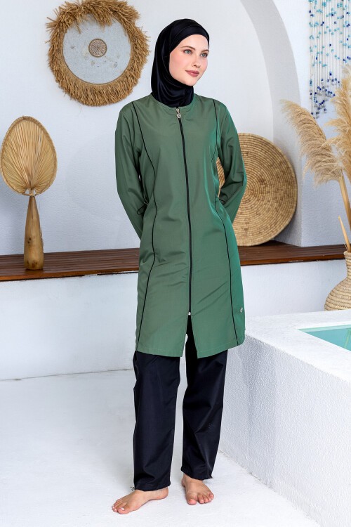 Beny Paraşüt Uzun Kollu Battal Tesettür Mayo