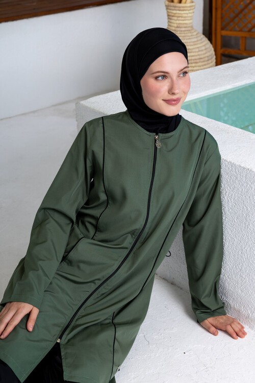 Beny Paraşüt Uzun Kollu Battal Tesettür Mayo