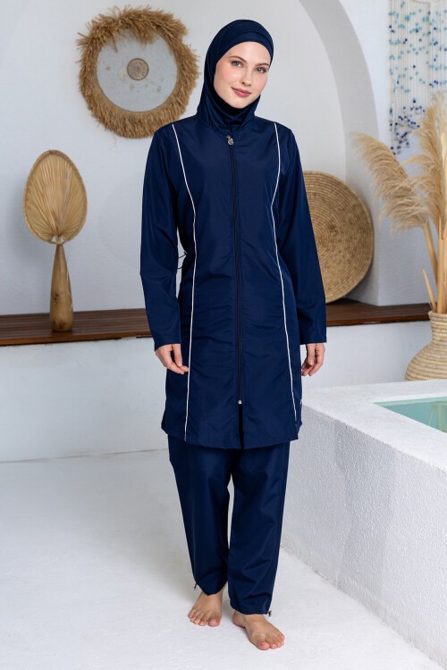 Beny Paraşüt Uzun Kollu Battal Tesettür Mayo