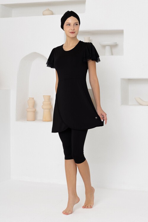 Corsen Likralı Kısa Kollu Tesettür Mayo