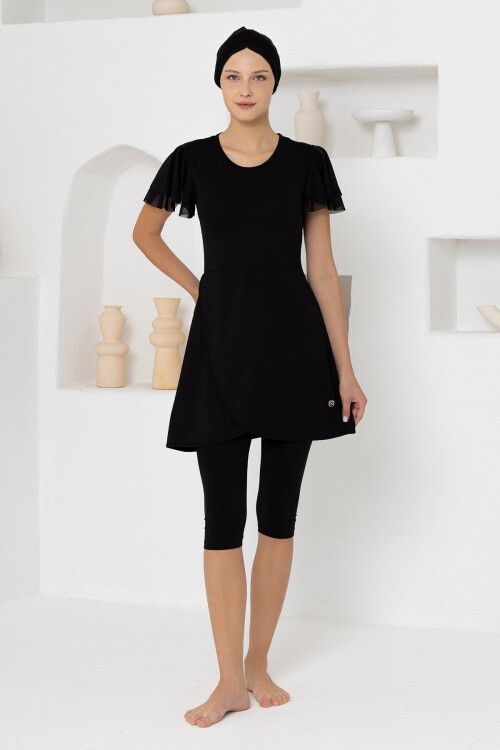 Corsen Likralı Kısa Kollu Tesettür Mayo