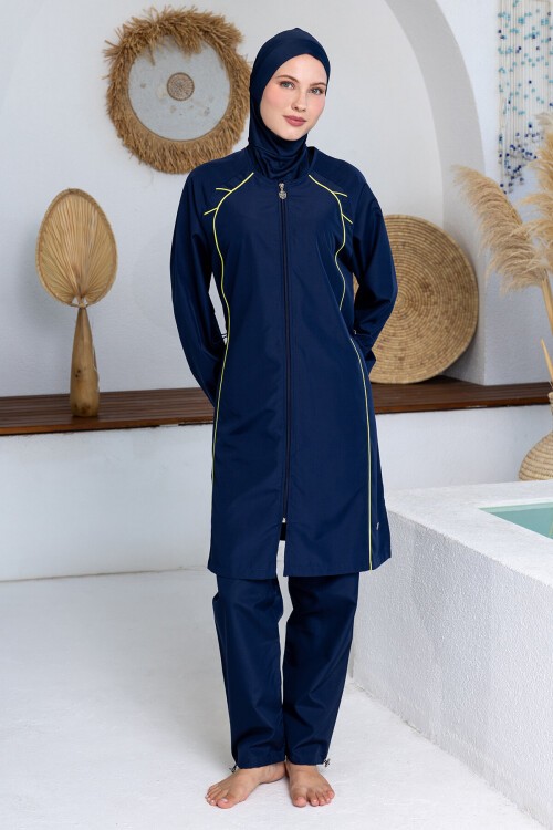 Destın Paraşüt Uzun Kollu Tesettür Mayo