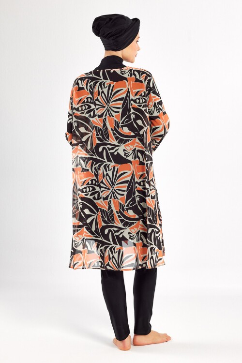 Evora Likralı Uzun Kollu Tesettür Mayo