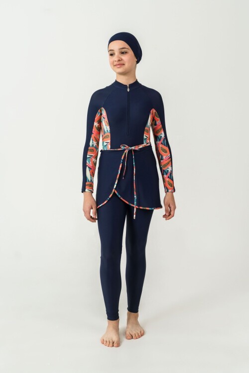 Fındy Likralı Uzun Kollu Tesettür Mayo