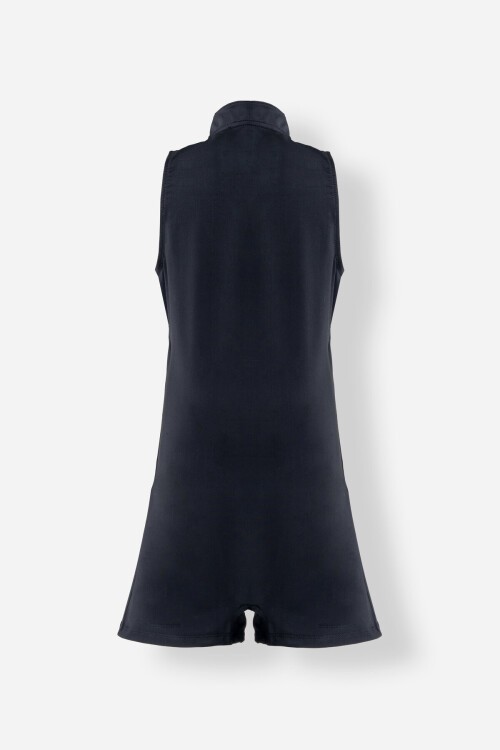 Fleck Likralı Paçalı Kolsuz Mayo