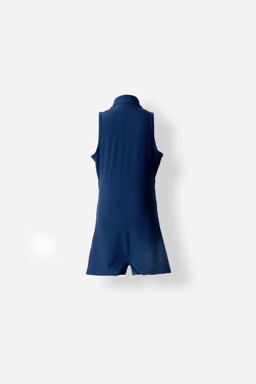 Fleck Likralı Paçalı Kolsuz Mayo