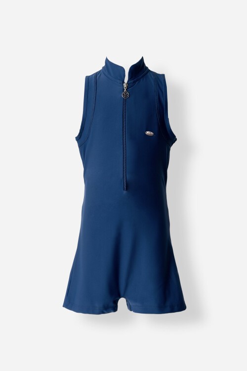 Fleck Likralı Paçalı Kolsuz Mayo