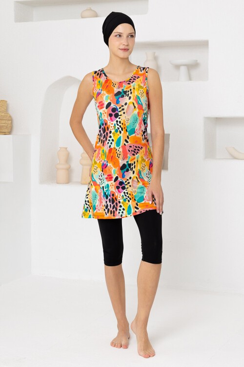 Galıa Likralı Kolsuz Tesettür Mayo