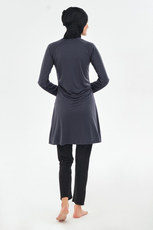 Hila Likralı Uzun Kollu Tesettür Mayo