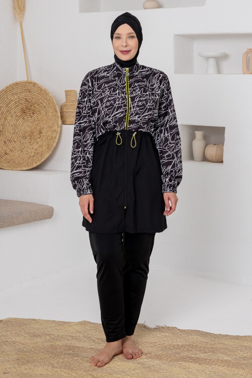 Jade Battal Uzun Kollu Tesettür Mayo