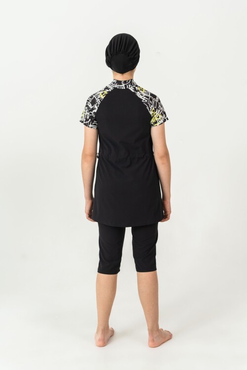 Janıce Jileli Kısa Kollu Tesettür Mayo