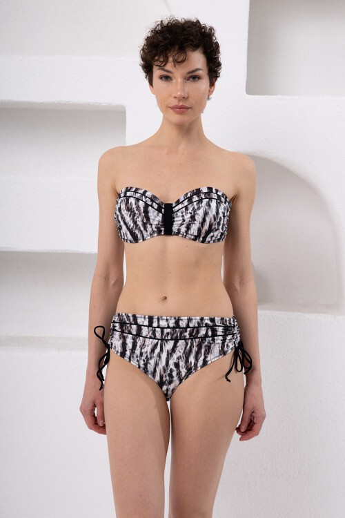 Kaplı Straplez Bikini Takım