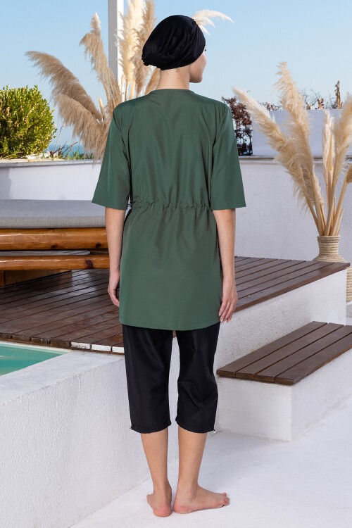 Leda Paraşüt Yarım  Kollu Tesettür Mayo