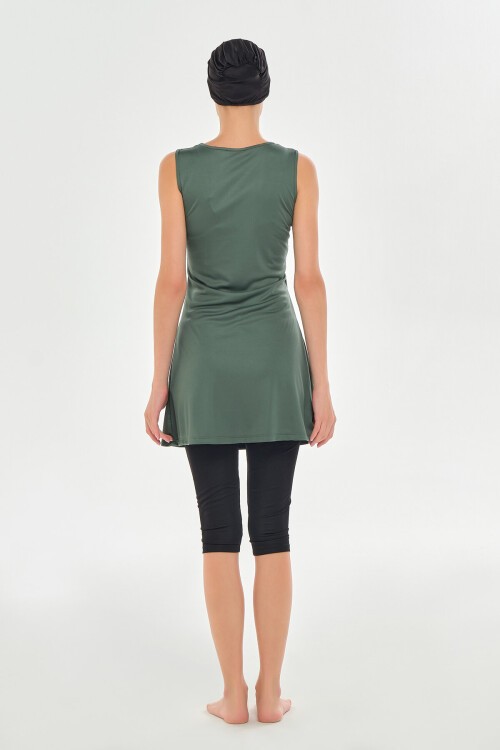 Maly Likralı Kolsuz Tesettür Mayo