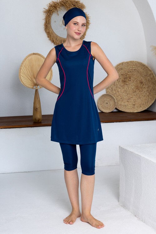 Maly Likralı Kolsuz Tesettür Mayo