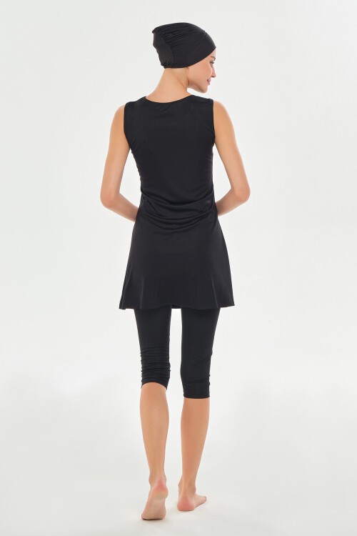 Maly Likralı Kolsuz Tesettür Mayo