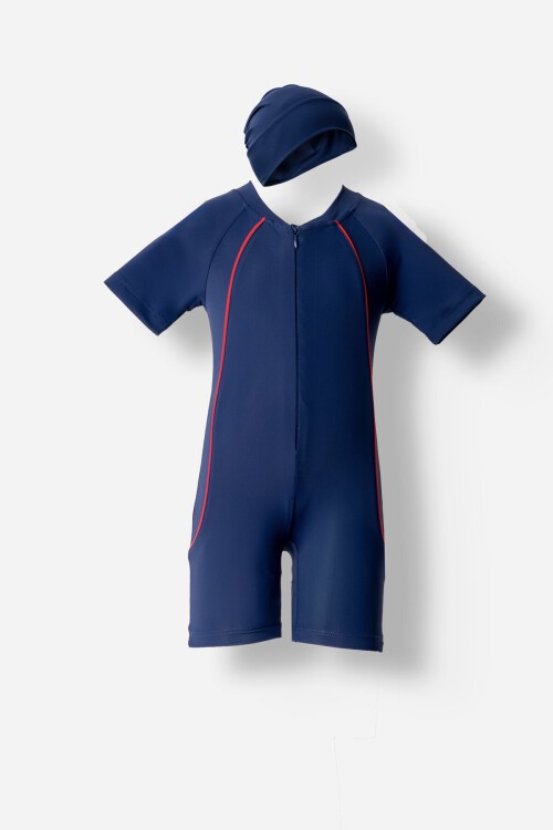 Radha Likralı Paçalı Kısa Kollu Mayo