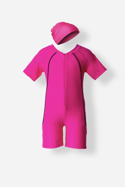 Radha Likralı Paçalı Kısa Kollu Mayo