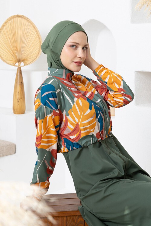 Roland Paraşüt Likra Uzun Kollu Tesettür Mayo