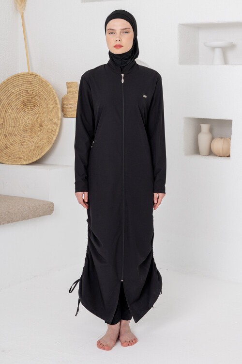 Sophia Paraşüt Uzun Kollu Battal Tesettür Mayo