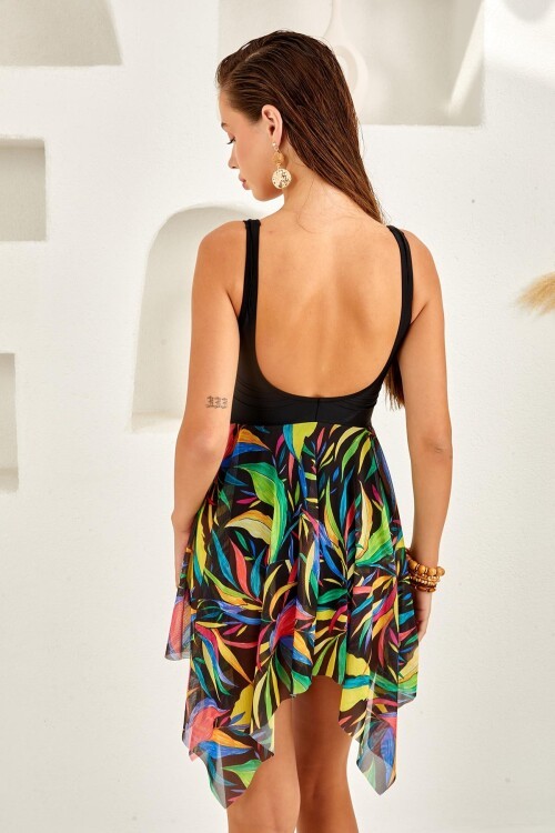 Tül Detaylı Elbise Mayo 