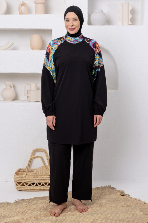 Violet Battal Uzun Kollu Tesettür Mayo