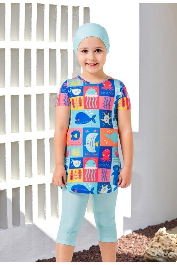 Lonas Kısa Kollu Taytlı Tesettür Mayo 1913