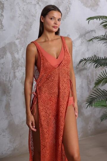 Askılı Uzun Pareo Elbise