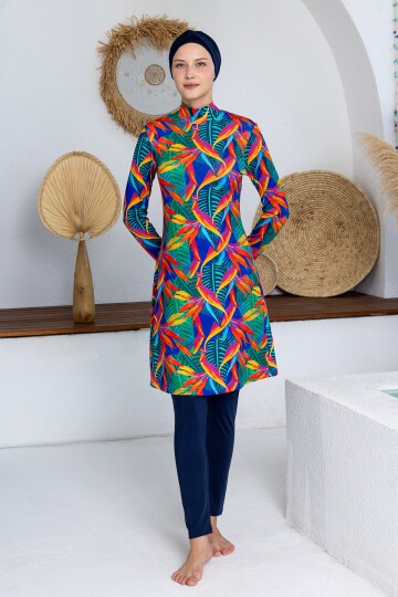 Benrı Likralı Uzun Kollu Tesettür Mayo