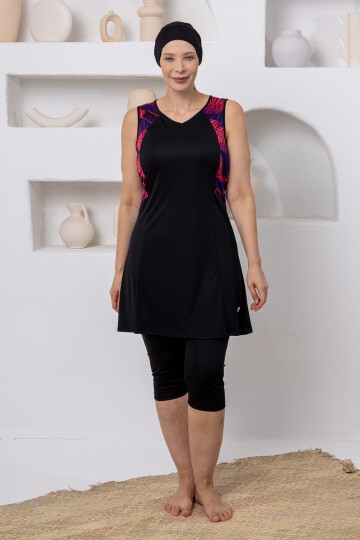 Elowen Likralı Kolsuz Battal Tesettür Mayo