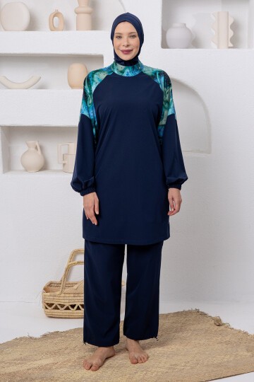 Gade Battal Uzun Kollu Tesettür Mayo