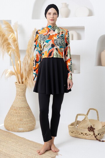 Jayden Likralı Uzun Kollu Tesettür Mayo