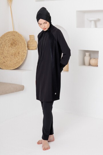 Otnıca Likralı Uzun Kollu Tesettür Mayo