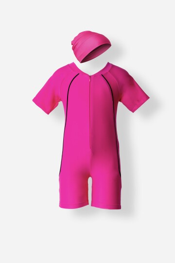 Radha Likralı Paçalı Kısa Kollu Mayo