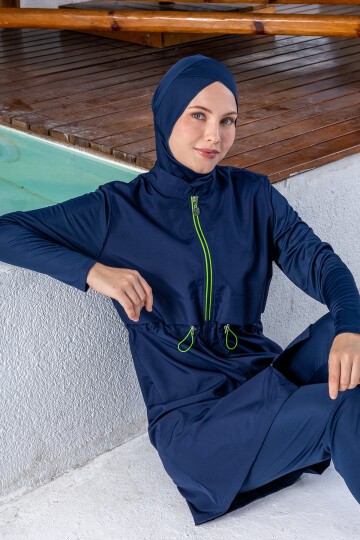 Rıo Jileli Uzun Kollu Battal Tesettür Mayo