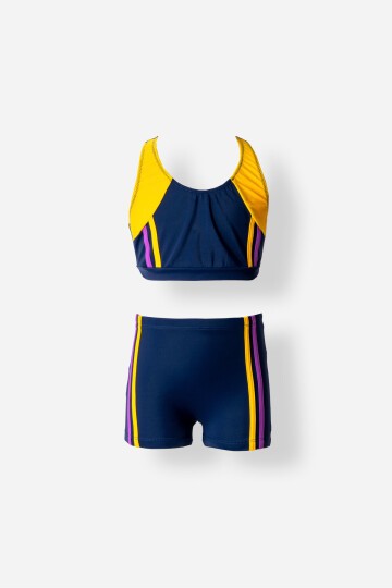 Şortlu Yüzücü Kız Çocuk Bikini Takım