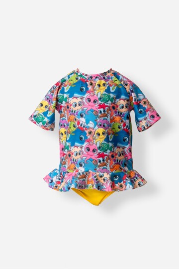 Uzun Kollu Kız Bebek Tankini