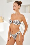 Aksesuarlı Soft Straplez Bikini Takım 