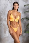 Fırfırlı Üçgen Bikini Tek Üst