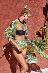 Kaplı Straplez Bikini Takım 