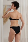 Kuşgözü Detaylı Straplez Bikini Takım